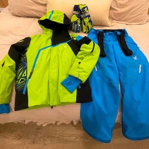 Boys Spyder Snow Ski Jacket, pants, and gloves bundle Size 14